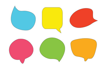 Set of callout, speech bubbles, chats, elements icons, vector illustration.