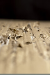 old crumpled and damaged waste paper cardboard