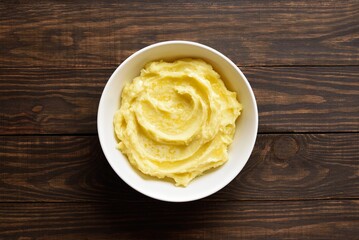 Mashed potatoes with butter, boiled puree