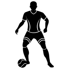 football player silhouette vector