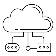 Cloud computing concept vector icon illustration	