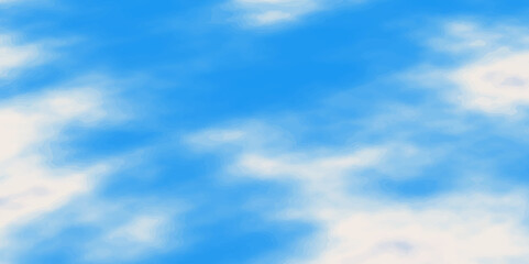 Obraz premium Light sky blue watercolor background. Soft clouds in blue sky for background with watercolor techniques . classic hand painted Blue watercolor background for painted paper textured canvas design.
