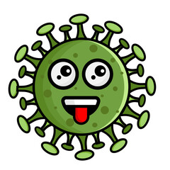 Fototapeta premium cute bacteria character illustration