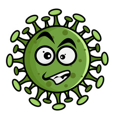 cute bacteria character illustration