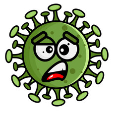 cute bacteria character illustration