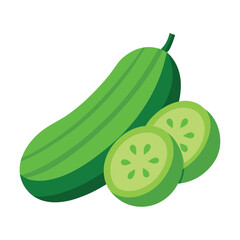 cucumbers vegetable vector art illustration