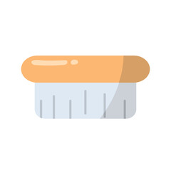 Wooden clothes hand brush, wooden clothing brush vector illustration, cloth washing laundry brush, tile brush image