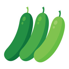 cucumbers vegetable vector art illustration