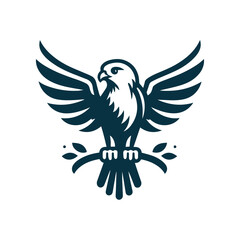 Obraz premium a nice Falcon icon round shape silhouette vector new style with white background