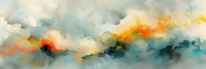 Abstract Watercolor Inspired By Urban Textures, In Gritty Grays And Vibrant Accents, Suggesting Modernity And Dynamism , HD Wallpapers, Background Image