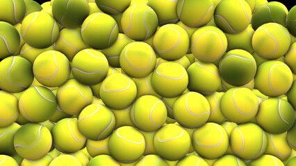 A Sea of Yellow: Tennis Balls Overflowing.
This image showcases a dense, colorful collection of tennis balls, arranged in a chaotic but visually appealing way.