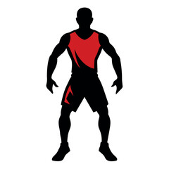 Grunge basketball player vector silhouette white background