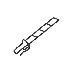 Fantasy sword, linear icon. Line with editable stroke