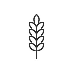 Wheat, linear icon. Line with editable stroke