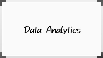 Data Analytics (データ分析) のホワイトボード風イラスト