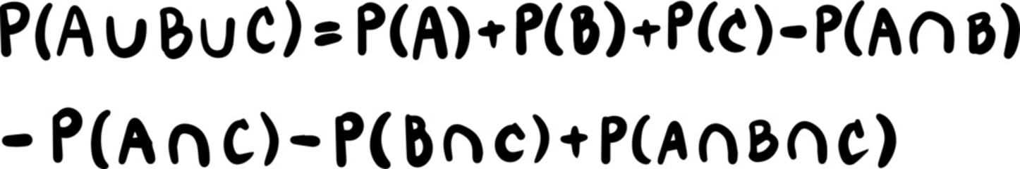 probability and statistics math formula handwritten