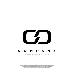Fototapeta premium Elegant CD Monogram Logo