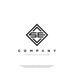 Fototapeta premium Sleek SE Monogram Logo