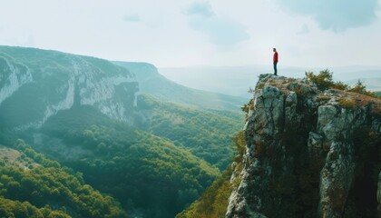 Fototapeta premium Conquering Heights: A Thrilling Journey through Sicevo Gorge, Serbia