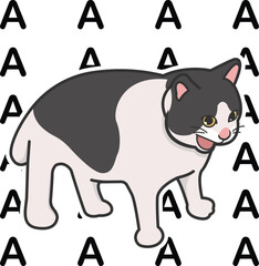 Screaming Out Loud Cat Meme Sticker Vector Cute Illustration