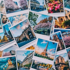 A collage of photos of Paris, including the Eiffel Tower