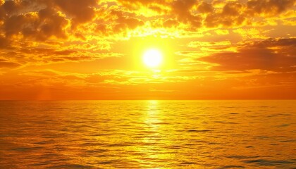 Golden Glows on the Horizon: A Captivating Sea at 7:4