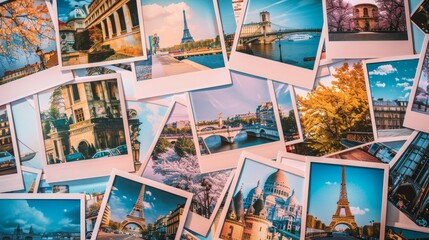 A collage of photos of Paris, including the Eiffel Tower