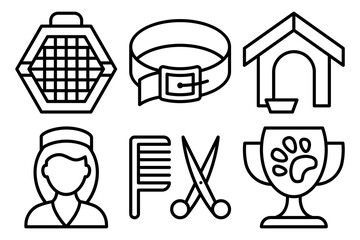 Vet tools. Great for pets, animals etc. Animal pet tools icon. Editable