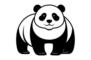 panda different style vector illustration line art