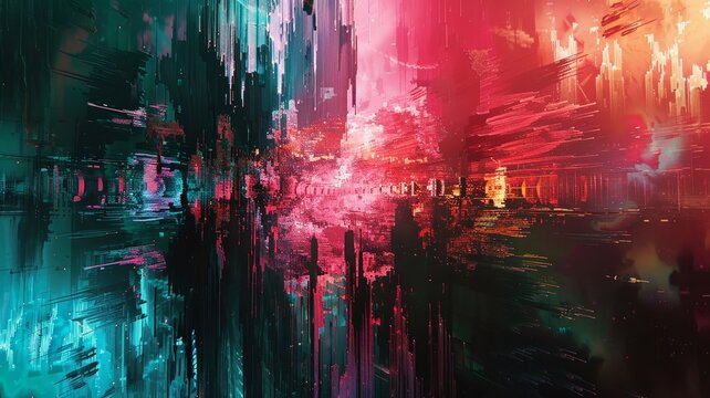 Glitch art scene erupts in wild spectra of digital noise