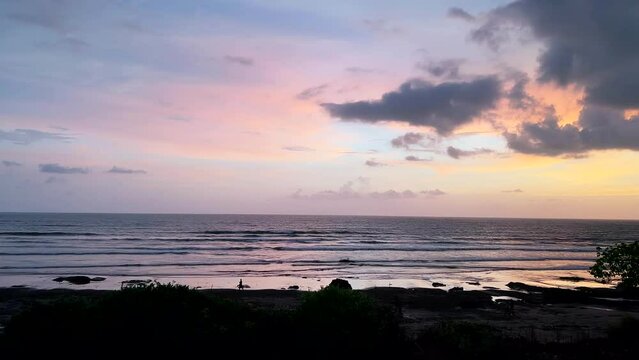Aerial footage of Ladghar beach at Dapoli, located 200 kms from Pune on the West Coast of Maharashtra India.