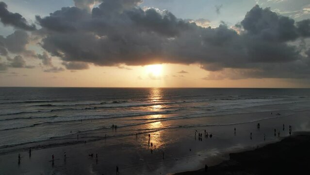 Aerial footage of Ladghar beach at Dapoli, located 200 kms from Pune on the West Coast of Maharashtra India.