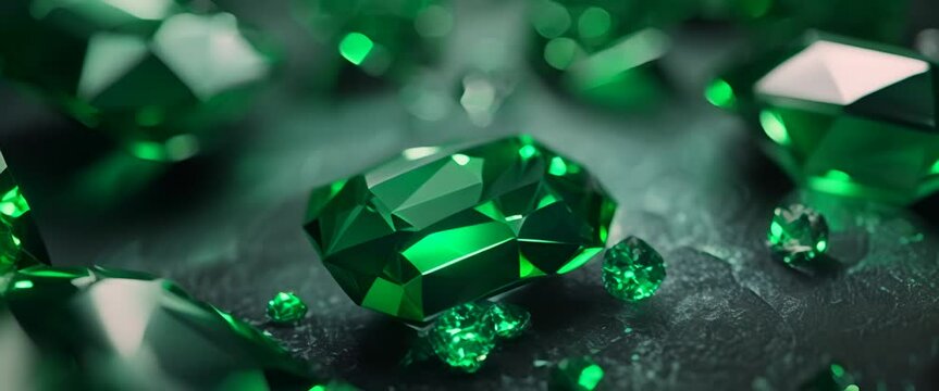 Deep emerald with minimalist sparkling points, modern style