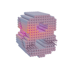 3D Number Art: 8 Isolated in Pastel Gradient Style