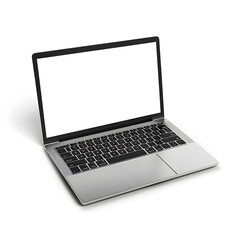 Laptop mock up isolated on white background