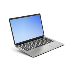 Laptop mock up isolated on white background