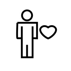 Loved Human Icon, Great for Relationship and Community Illustrations