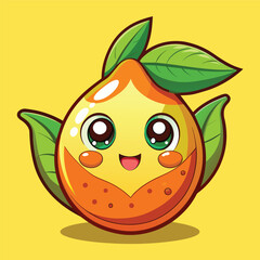 Obraz premium Funny Pouteria caimito vector clipart