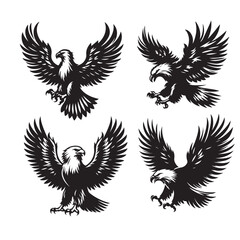 Eagle vector silhouette illustration