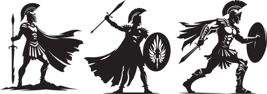 Gladiator vector silhouette illastration