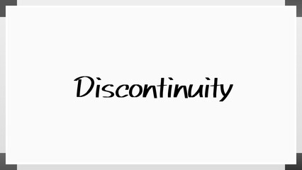 Discontinuity(断絶) のホワイトボード風イラスト