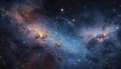 Obraz premium Night sky with universe filled with stars 