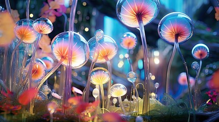 blue and yellow flowers