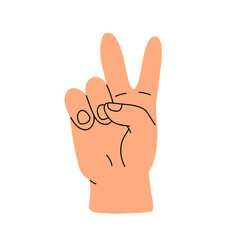 Counting with fingers. Hand gesturing, arm showing one, two, three, four and five numbers, digits. Countdown, score, elementary math learning. Flat vector illustration isolated on white background