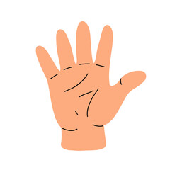 Counting with fingers. Hand gesturing, arm showing one, two, three, four and five numbers, digits. Countdown, score, elementary math learning. Flat vector illustration isolated on white background