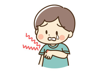 手がかゆい子供