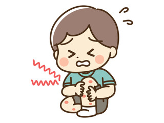 足がかゆい子供