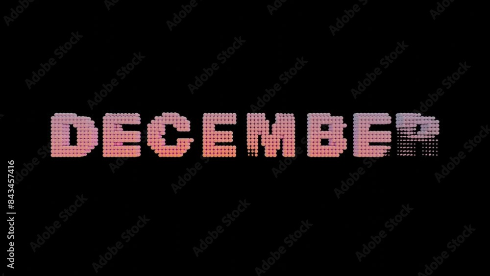 Poster december - 3d pastel gradient isolated loop video