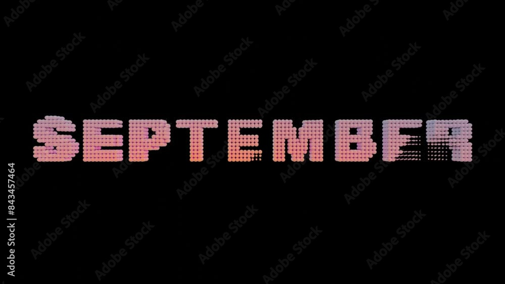 Poster september - 3d pastel gradient isolated loop video