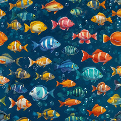 Naklejka premium Fishes Under The Water